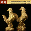 Ornate golden brass rooster figurine office desktop decor