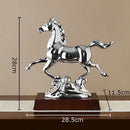 Ornate golden horse mascot resin statue living room decor