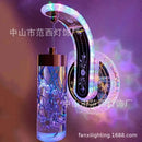 Ornate golden wheat led lights living room glass wall sconce
