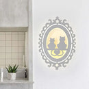 Ornate gray cat silhouette led wall light kitchen fixture