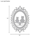 Ornate gray cat silhouette led wall light kitchen fixture