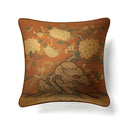 Ornate horse cream linen cushion cover living room pillow