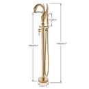 DecorBites™ Black Bathtub Faucet Hot Cold Water Mixer Taps Shower Set Floor Mounted