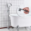 DecorBites™ Black Bathtub Faucet Hot Cold Water Mixer Taps Shower Set Floor Mounted