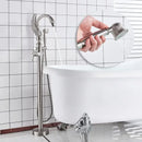 DecorBites™ Black Bathtub Faucet Hot Cold Water Mixer Taps Shower Set Floor Mounted