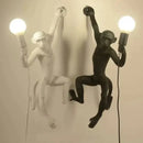 Ornate white 3 monkeys pendant chandelier for living room decor