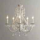 Ornate white decorbites iron crystal chandelier for living room