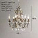 Ornate white decorbites iron crystal chandelier for living room