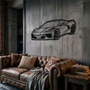 Corvette C8 Perspective Metal Car Wall Art - MT1125