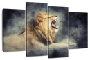 Misty Wild Lion Wall Art