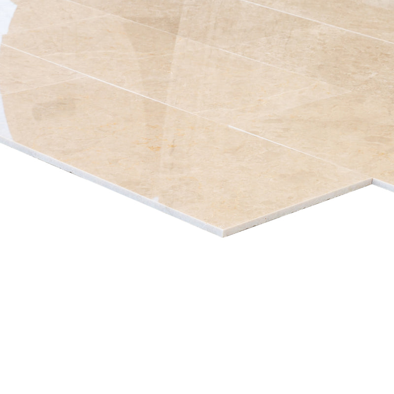 ottoman beige marble 12x24 polished profile view