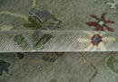 Oushak 9x12 Hand Knotted Olive and Charcoal Traditional Wool Rug