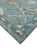 Oushak Design Gray, Blue And Brown Hand Tufted Custom Made wool rug