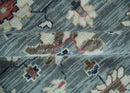 Antique look Gray Silver, Ivory and Beige Hand Knotted Traditional Oushak custom Made Wool Area Rug