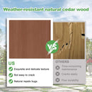Alora Outdoor Cedar Wood Patio Pergola With Slatted Trellis Roof (SAK92150)