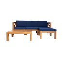 Alora 5-Piece Outdoor Patio Wood Sectional Sofa Set With Cushions (SAK31297)
