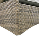 Alora Outdoor Rattan Patio Daybed With Adjustable Backrest, Canopy Roof, Storage Box And Cup Holders (SAK54220)