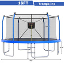 Outdoor Trampoline With LED Lights And Basketball Hoop (SAK69305)