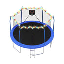 Outdoor Trampoline With LED Lights And Basketball Hoop (SAK69305)