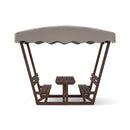 Alora Outdoor Waterproof Wood Picnic Table And Bench Set With Removable Canopy (SAK87135)