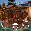 Alora Outdoor Waterproof Wood Picnic Table And Bench Set With Removable Canopy (SAK87135)