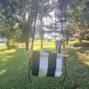 *Pre-order* Outdoor High Back Baby & Toddler Swing-Wide Cream & Black Stripe