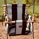 *Pre-order* Outdoor High Back Baby & Toddler Swing-Wide Cream & Black Stripe