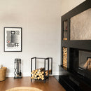 Modern Metal Firewood And Kindling Storage