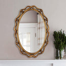 Oval Antique Golden Framed Wall Mirror