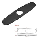 Oval black & chrome decorbites deck plate kitchen faucet escutcheon