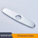 Oval black & chrome decorbites deck plate kitchen faucet escutcheon