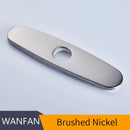 Oval black & chrome decorbites deck plate kitchen faucet escutcheon