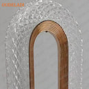 Oval gold crystal bedroom table lamp led atmosphere light