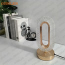 Oval gold crystal bedroom table lamp led atmosphere light