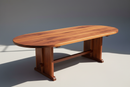 Farmhouse Oval Redwood Dining Table