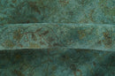 Overdyed Traditional Oriental Oushak Teal Hand knotted Wool Area Rug