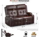 Oversized Recliner Loveseat with Cup Holders and Storage