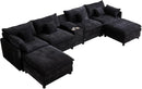 Oversized U Shape Cloud Sectional Sofa with Ottoman