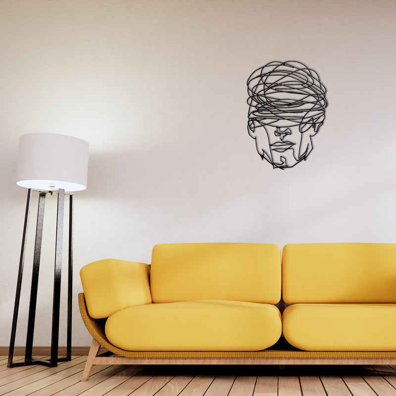 Overthinking Man Metal Wall Decor