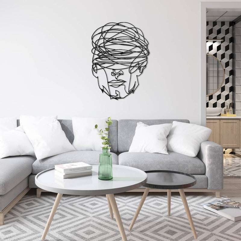 Overthinking Man Metal Wall Decor