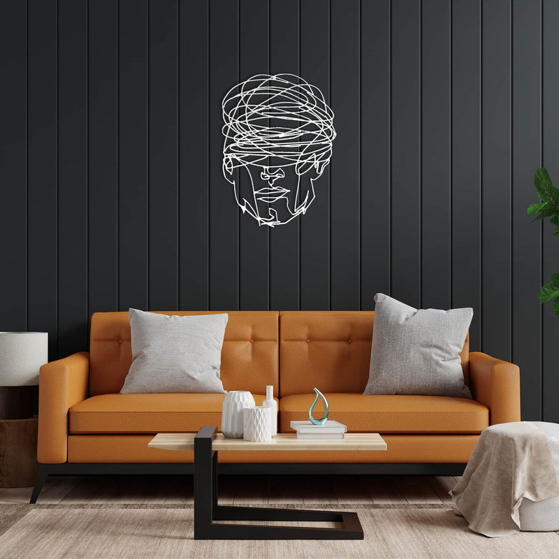 Overthinking Man Metal Wall Decor