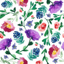 Stylish Violet Flowers Wallpaper Chic