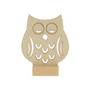 Unfinished Standing Wooden Owl Shape Cutout DIY Craft 3.75 Inches