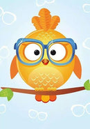 Owl Leo WD249 7.9 x 11.8 inches Wizardi Diamond Painting Kit