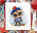 Owl Sailor 1264 Counted Cross Stitch Kit