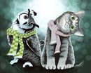 Owl with Kitten CS2571 19.7 x 15.8 inches Crafting Spark Diamond Painting Kit