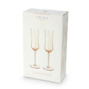 Tulip Champagne Flutes in Amber
