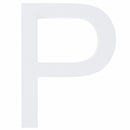 Arial Font White Painted MDF Wood Letter P (6 Inches)