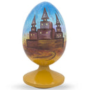 Nativity Scene with Angel Wooden Egg Figurine 4.75 Inches