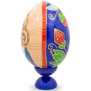 Virgin Mary and Jesus Icon Wooden Easter Egg Figurine 7.25 Inches